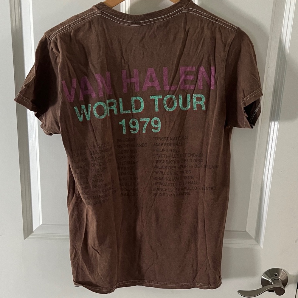 Van Halen 1979 Tour Brown T-Shirt 2023 official merch sz medium - Picture 5 of 7